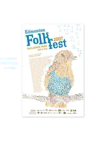 Vivid Print Edmonton Folk Music Festival 2007 Poster