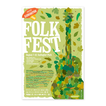 Vivid Print Edmonton Folk Music Festival 2008 Poster
