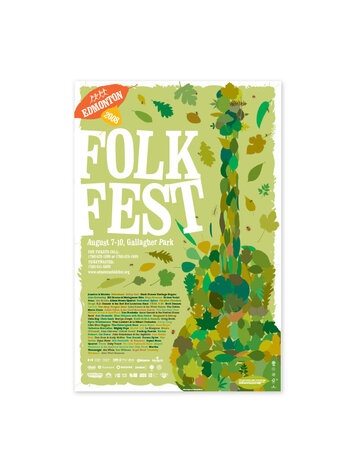 Vivid Print Edmonton Folk Music Festival 2008 Poster