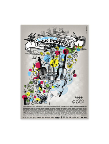 Vivid Print Edmonton Folk Music Festival 2009 Poster