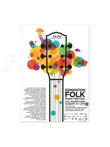 Vivid Print Edmonton Folk Music Festival 2011 Poster