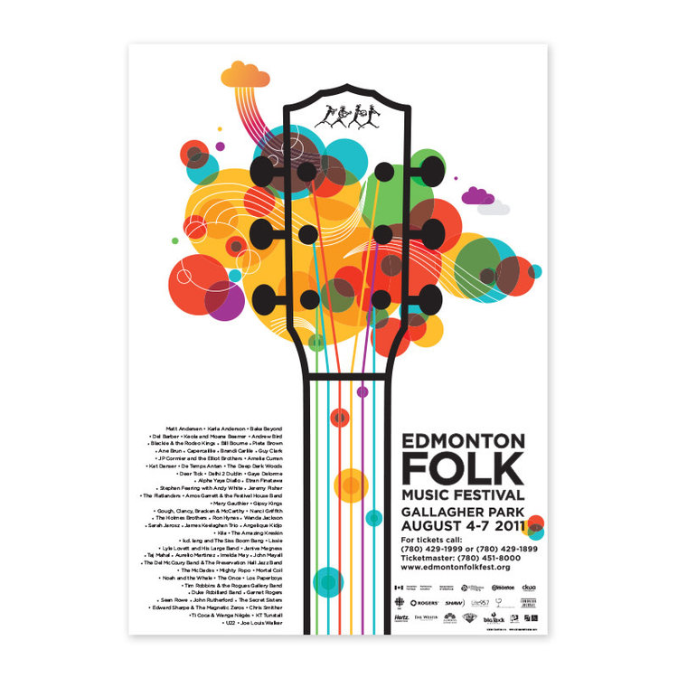 Vivid Print Edmonton Folk Music Festival 2011 Poster