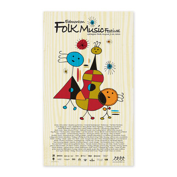 Vivid Print Edmonton Folk Music Festival 2012 Poster