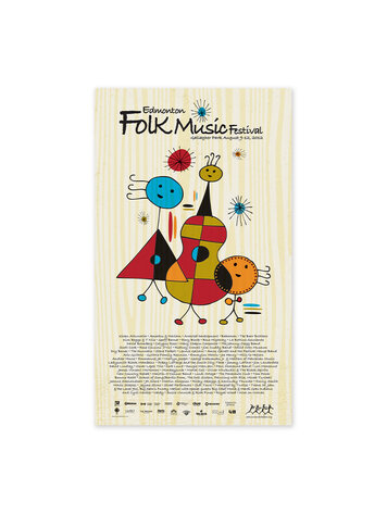 Vivid Print Edmonton Folk Music Festival 2012 Poster