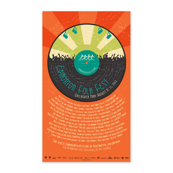 Vivid Print Edmonton Folk Music Festival 2013 Poster