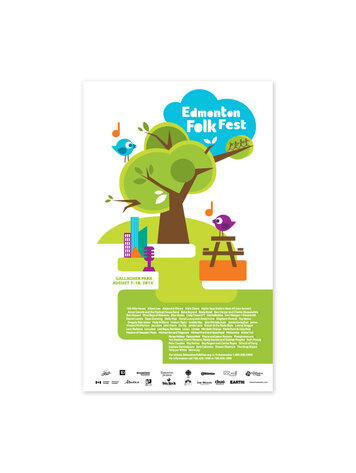 Vivid Print Edmonton Folk Music Festival 2014 Poster
