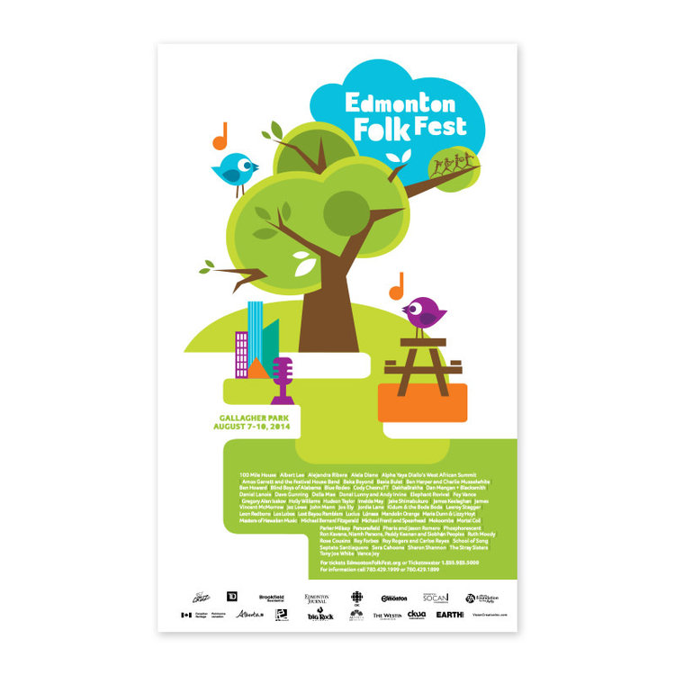 Vivid Print Edmonton Folk Music Festival 2014 Poster