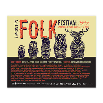 Vivid Print Edmonton Folk Music Festival 2016 Poster
