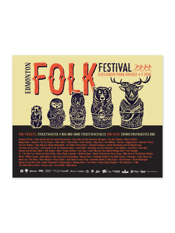 Vivid Print Edmonton Folk Music Festival 2016 Poster