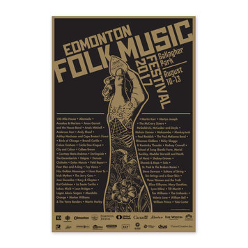 Vivid Print Edmonton Folk Music Festival 2017 Poster