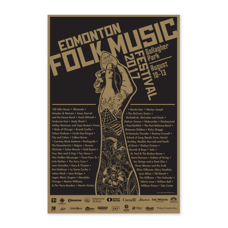 Vivid Print Edmonton Folk Music Festival 2017 Poster