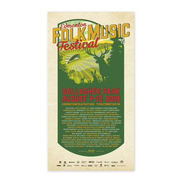 Vivid Print Edmonton Folk Music Festival 2018 Poster