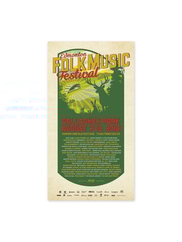 Vivid Print Edmonton Folk Music Festival 2018 Poster