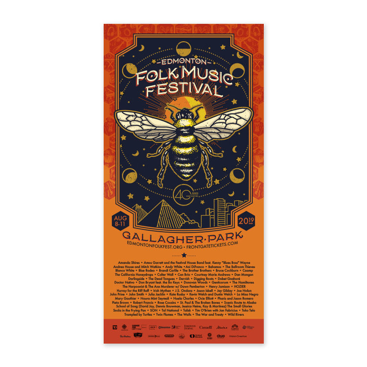 Vivid Print Edmonton Folk Music Festival 2019 Poster