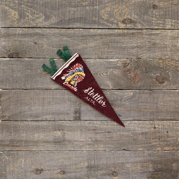 Vivid Vintage Vintage Stettler  Pennant Burgundy