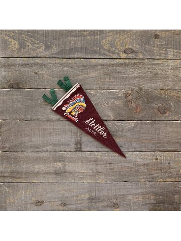 Vivid Vintage Vintage Stettler  Pennant Burgundy