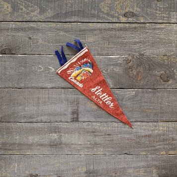 Vivid Vintage Vintage Stettler  Pennant Red