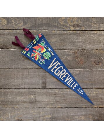 Vivid Vintage Vintage Vegreville  Pennant Blue