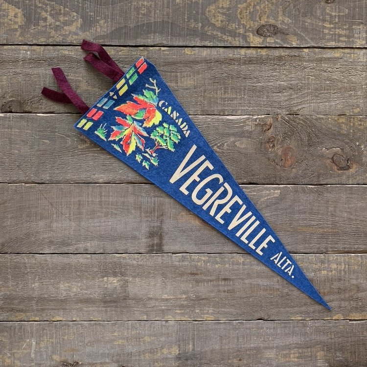 Vivid Vintage Vintage Vegreville  Pennant Blue