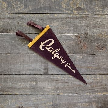 Vivid Vintage Vintage Calgary Pennant Burgundy
