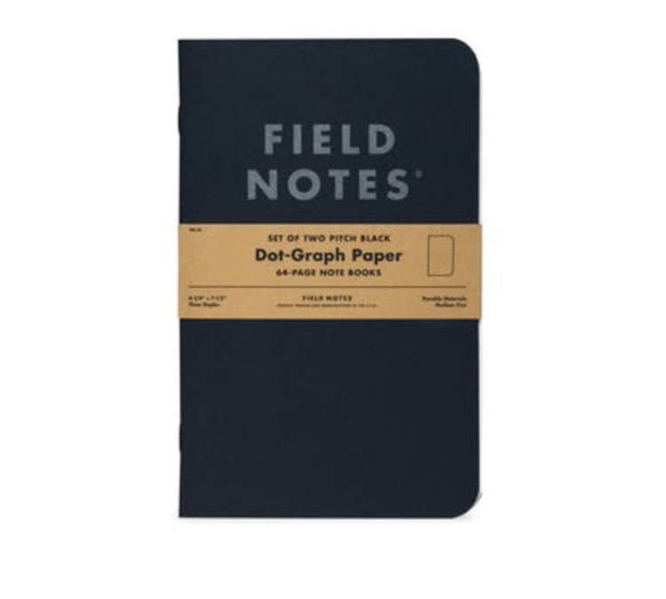 Field Notes Pitch Black Note Book Ruled
