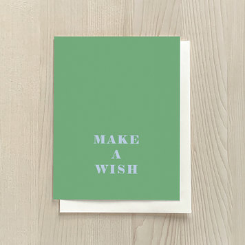 Vivid Print Make A Wish Green