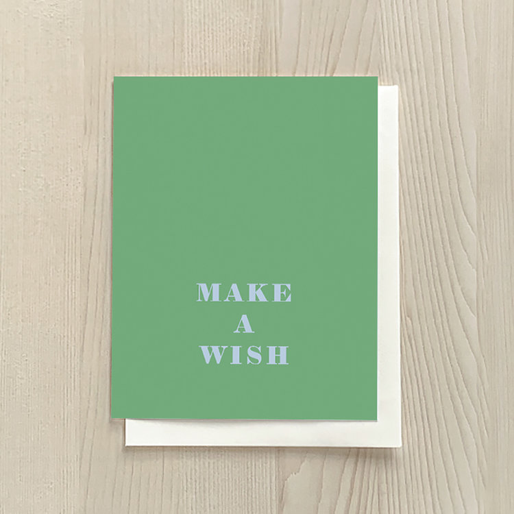 Vivid Print Make A Wish Green