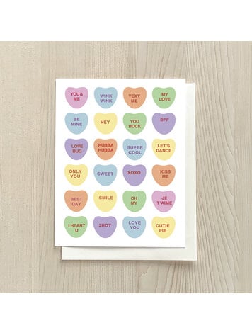 Vivid Print Candy Hearts