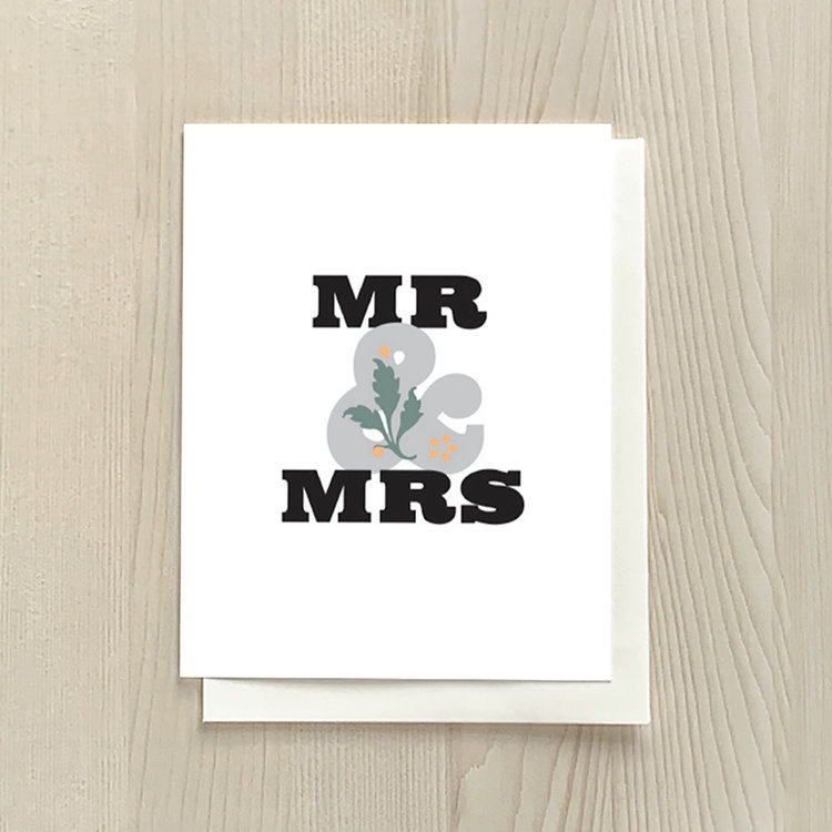 Vivid Print Mr & Mrs