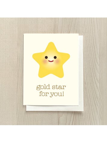 Vivid Print Gold Star