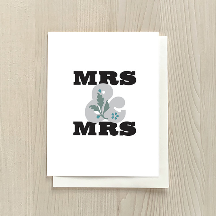 Vivid Print Mrs & Mrs