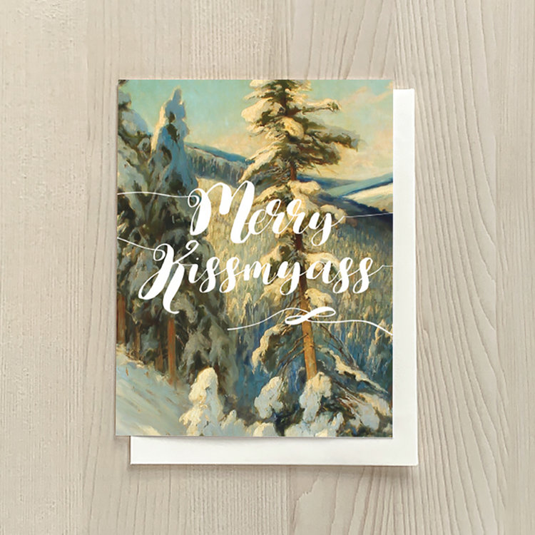Vivid Print Merry Kiss My Ass