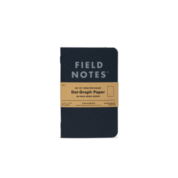 Field Notes Pitch Black Memo Book Dot Graph