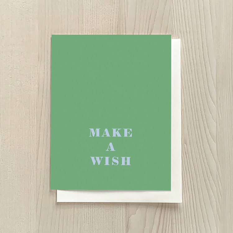 Vivid Print Make A Wish Green