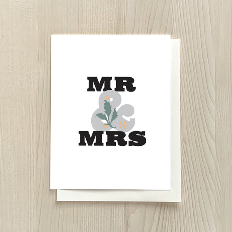 Vivid Print Mr & Mrs