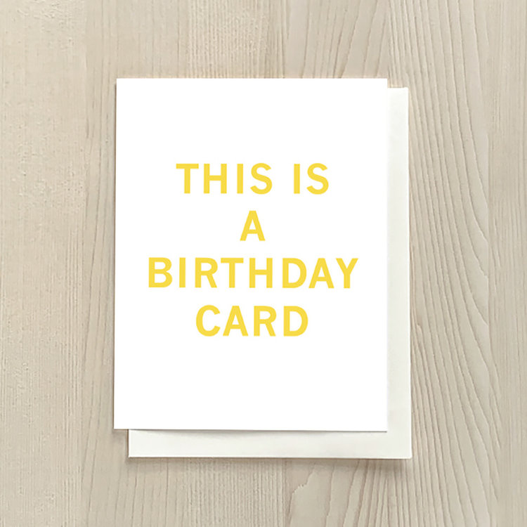 Vivid Print This Is A Birthday Card