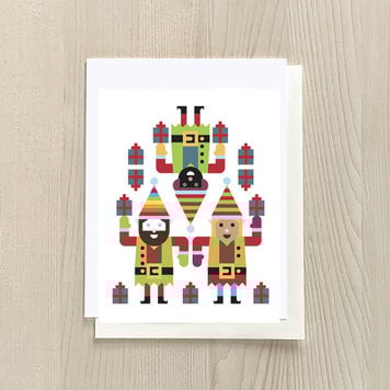Vivid Print Elf Trio Box of Six Cards