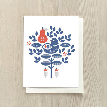 Vivid Print Partridge Box of Six Cards