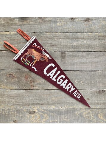 Vivid Vintage Vintage Calgary Pennant Burgundy