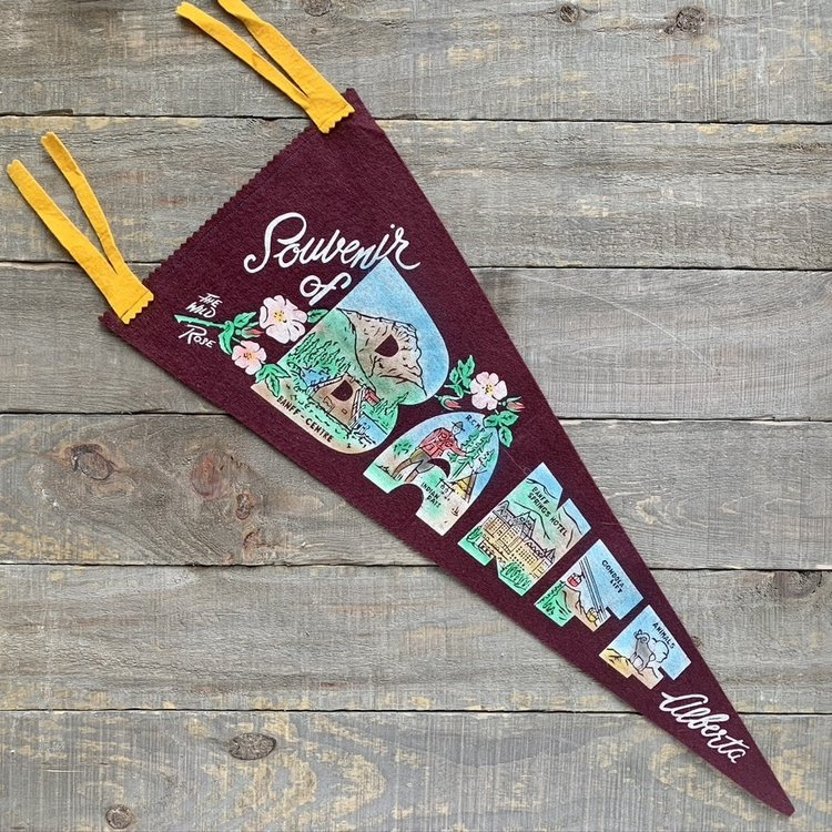 Vivid Vintage Vintage Banff Pennant Burgundy