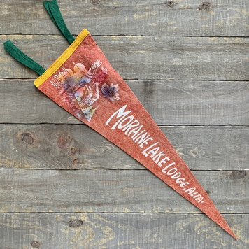 Vivid Vintage Vintage Moraine Lake Lodge Pennant Red