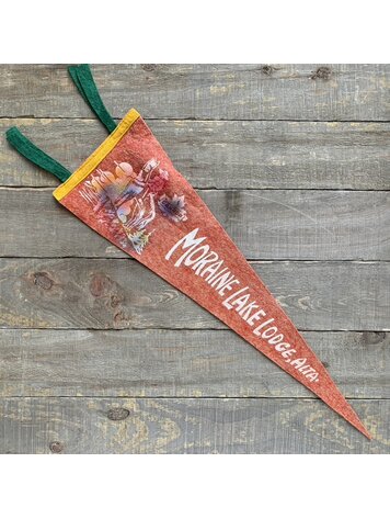Vivid Vintage Vintage Moraine Lake Lodge Pennant Red