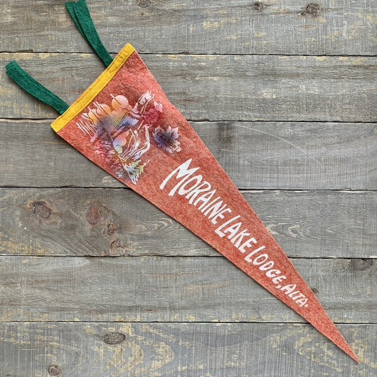Vivid Vintage Vintage Moraine Lake Lodge Pennant Red