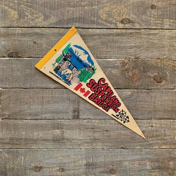 Vivid Vintage Vintage Capilano Susupension Bridge Pennant White