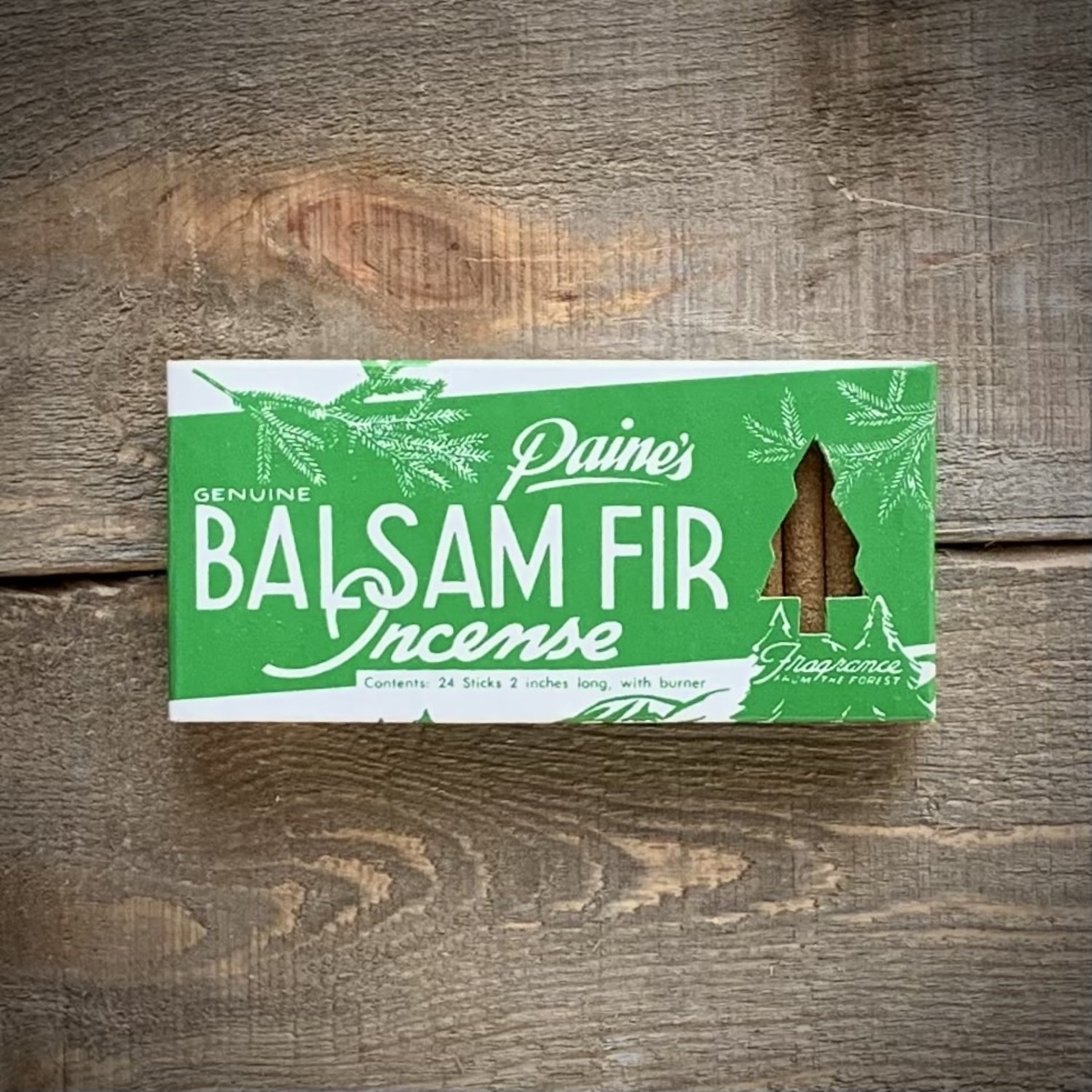 Paine's Balsam Fir Dipped Incense Sticks – 20 Count, Forest Scent, Eco-Friendly – Made In USA