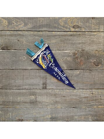 Vivid Vintage Vintage Coronation Pennant Blue
