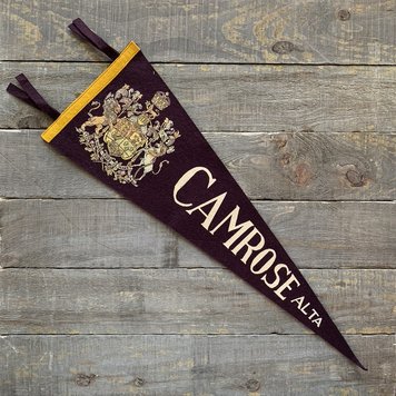 Vivid Vintage Vintage Camrose Pennant Burgundy