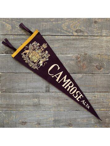 Vivid Vintage Vintage Camrose Pennant Burgundy