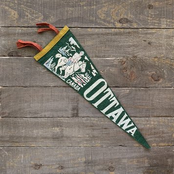 Vivid Vintage Vintage Ottawa Pennant Green