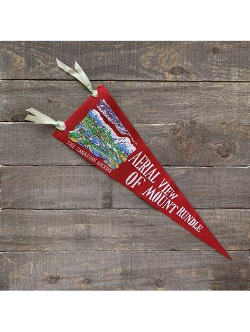 Vivid Vintage Vintage Mount Rundle Pennant Red